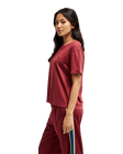 The Quiksilver Womens Essential T-Shirt in Oxblood Red