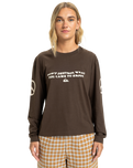 The Quiksilver  Womens Standard Long Sleeve T-Shirt in Chocolate Brown