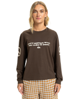 The Quiksilver  Womens Standard Long Sleeve T-Shirt in Chocolate Brown