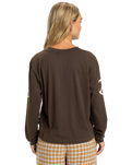The Quiksilver  Womens Standard Long Sleeve T-Shirt in Chocolate Brown