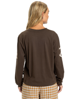 The Quiksilver  Womens Standard Long Sleeve T-Shirt in Chocolate Brown