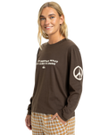The Quiksilver  Womens Standard Long Sleeve T-Shirt in Chocolate Brown