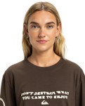 The Quiksilver  Womens Standard Long Sleeve T-Shirt in Chocolate Brown
