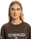 The Quiksilver  Womens Standard Long Sleeve T-Shirt in Chocolate Brown