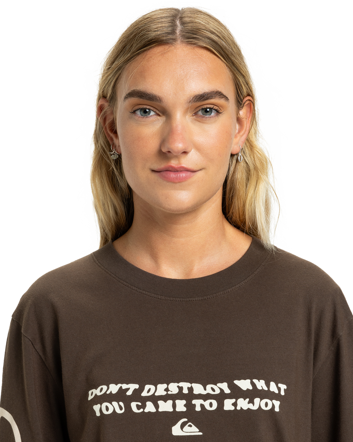 The Quiksilver  Womens Standard Long Sleeve T-Shirt in Chocolate Brown