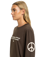 The Quiksilver  Womens Standard Long Sleeve T-Shirt in Chocolate Brown