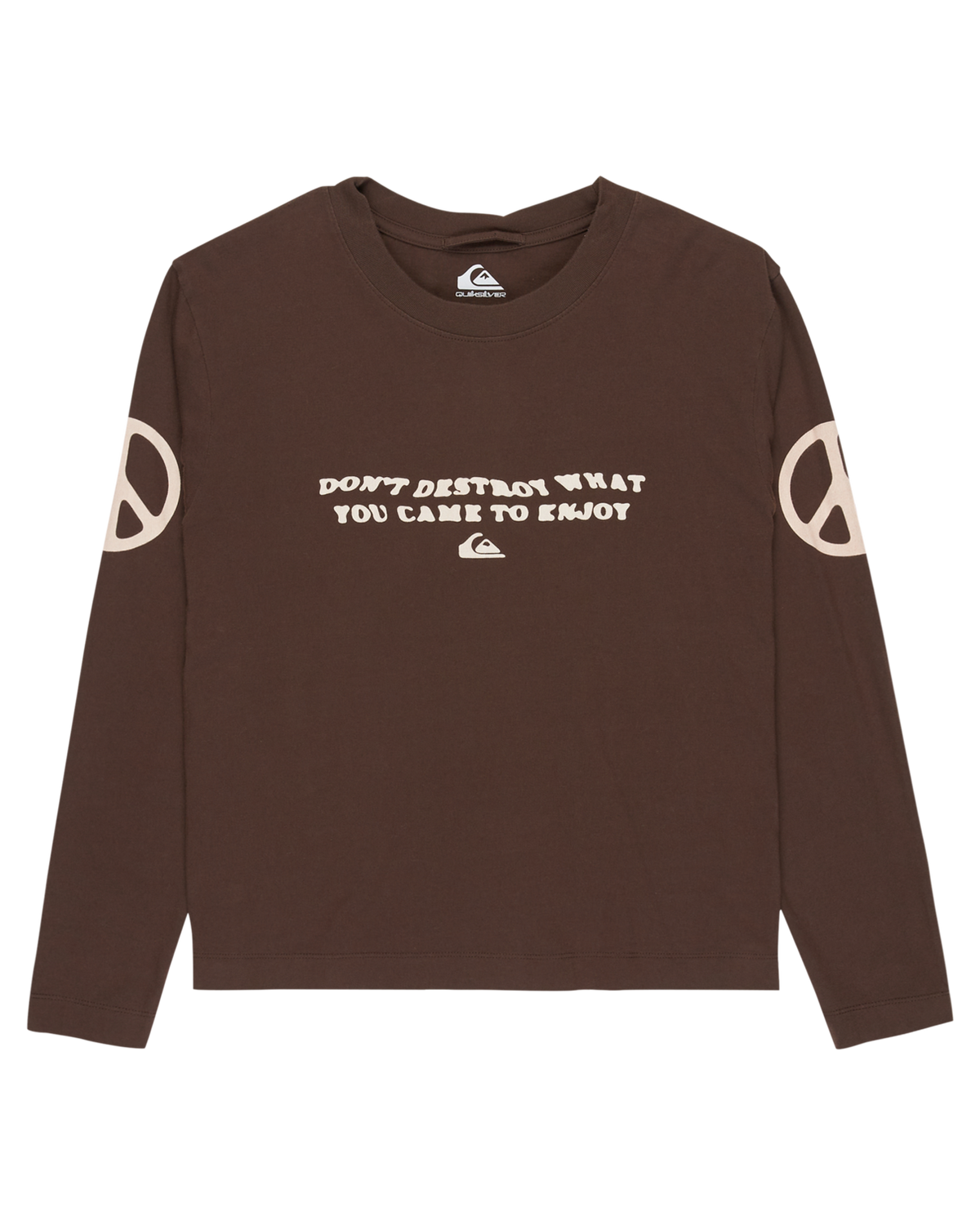 The Quiksilver  Womens Standard Long Sleeve T-Shirt in Chocolate Brown