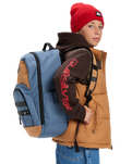 The Quiksilver Schoolie 3.0 30L Backpack in Almond & China Blue
