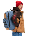 The Quiksilver Schoolie 3.0 30L Backpack in Almond & China Blue