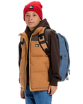 The Quiksilver Schoolie 3.0 30L Backpack in Almond & China Blue
