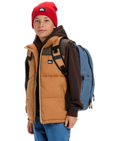 The Quiksilver Schoolie 3.0 30L Backpack in Almond & China Blue