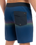 The Quiksilver Mens Surfsilk Straight Leg Boardshorts in Estate Blue Connect