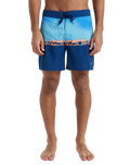 The Quiksilver Mens Everyday Half Jam Boardshorts in Nebulas Blue Wordblock