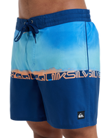 The Quiksilver Mens Everyday Half Jam Boardshorts in Nebulas Blue Wordblock