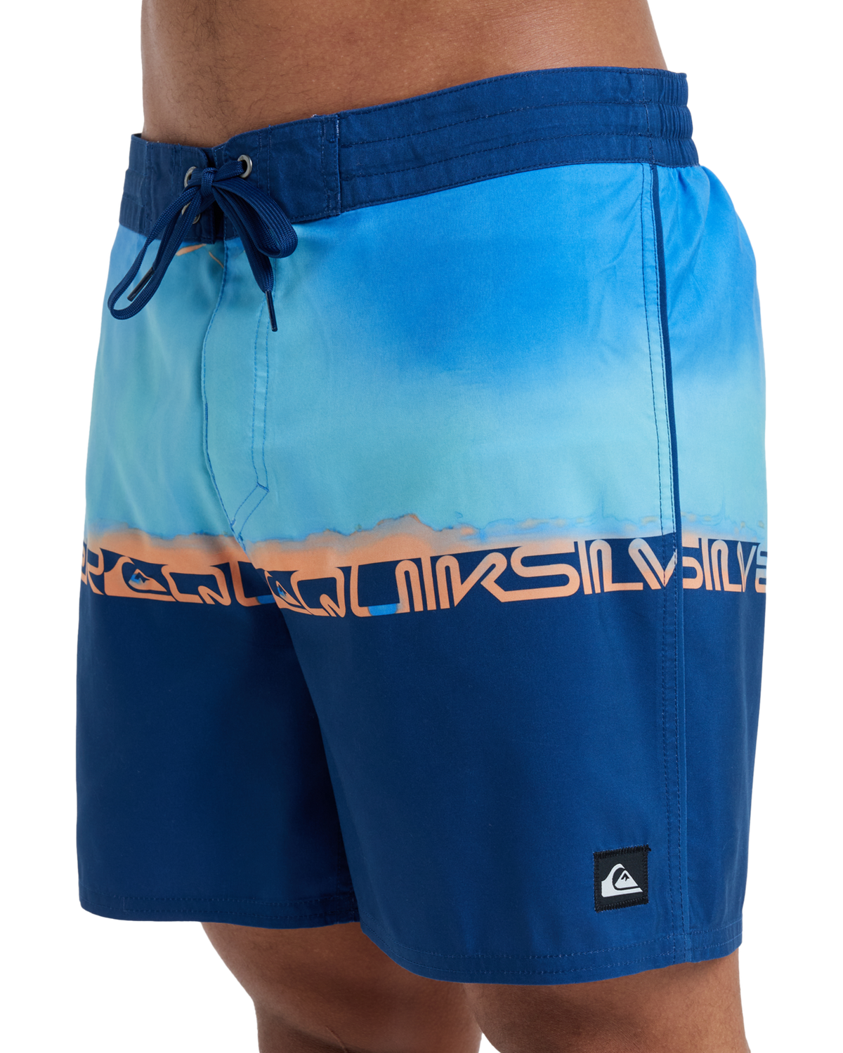 The Quiksilver Mens Everyday Half Jam Boardshorts in Nebulas Blue Wordblock