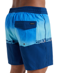 The Quiksilver Mens Everyday Half Jam Boardshorts in Nebulas Blue Wordblock