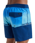 The Quiksilver Mens Everyday Half Jam Boardshorts in Nebulas Blue Wordblock