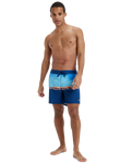 The Quiksilver Mens Everyday Half Jam Boardshorts in Nebulas Blue Wordblock