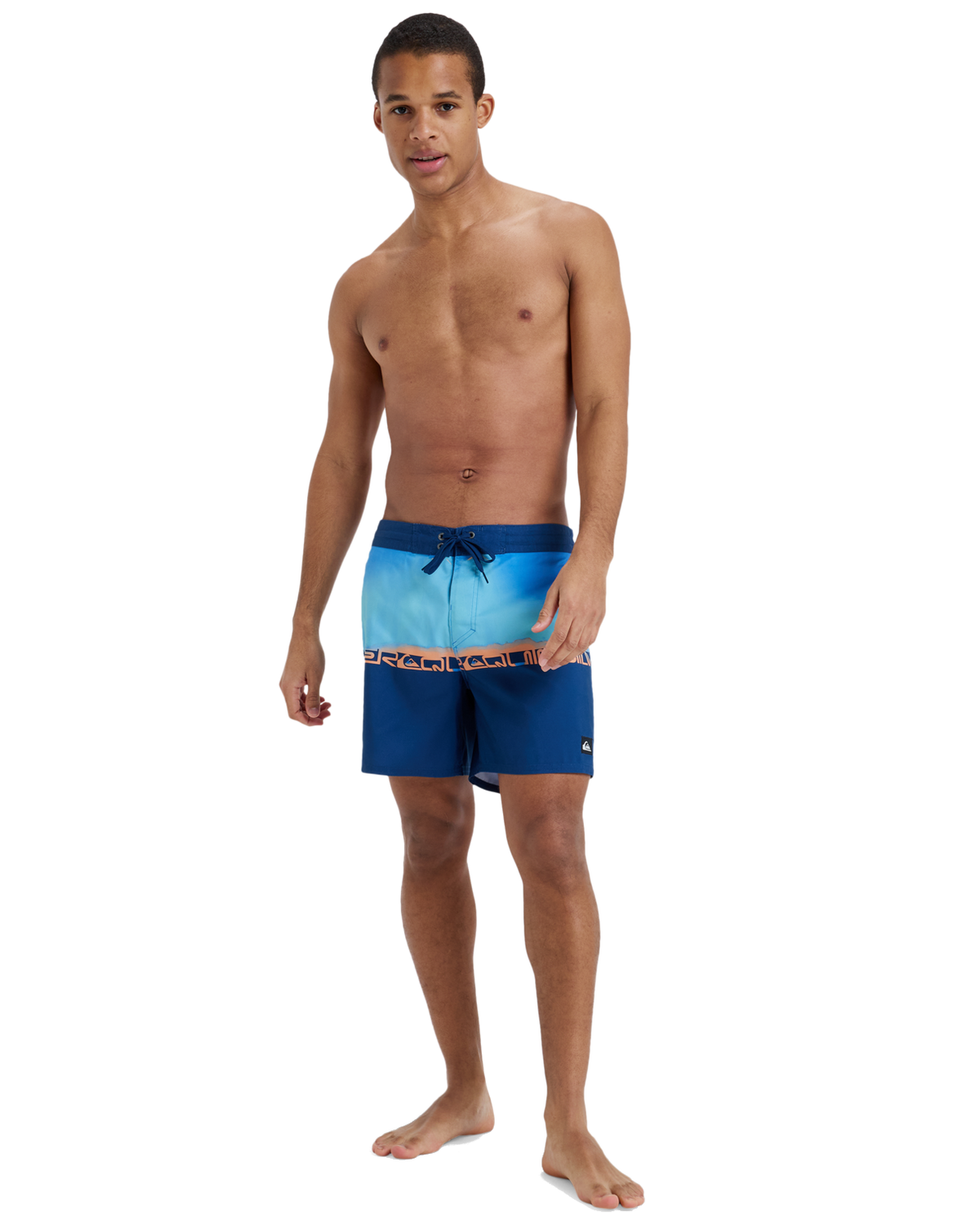 The Quiksilver Mens Everyday Half Jam Boardshorts in Nebulas Blue Wordblock
