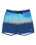 The Quiksilver Mens Everyday Half Jam Boardshorts in Nebulas Blue Wordblock