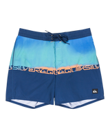 The Quiksilver Mens Everyday Half Jam Boardshorts in Nebulas Blue Wordblock