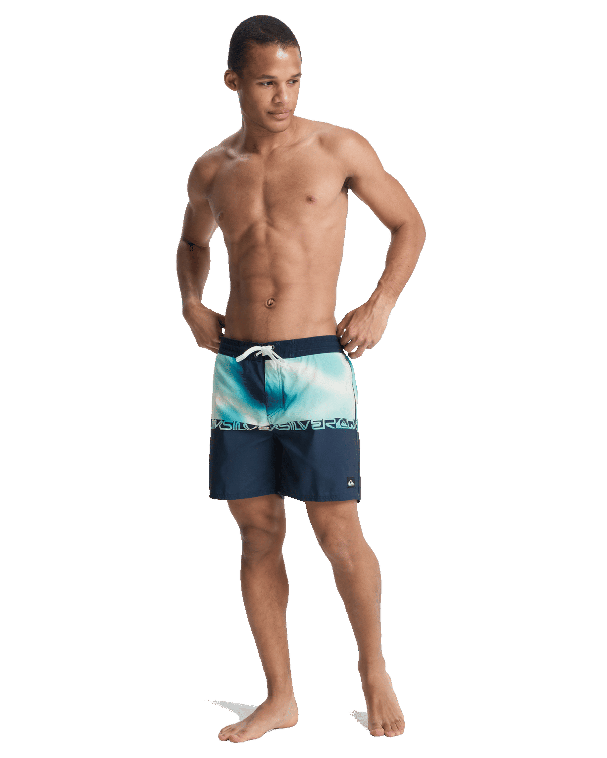Everyday Half Jam Boardshorts in Dark Navy Wordblock