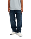 The Quiksilver Mens Regular Denim Jeans in Blue Black Used