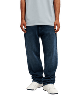 The Quiksilver Mens Regular Denim Jeans in Blue Black Used