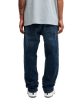 The Quiksilver Mens Regular Denim Jeans in Blue Black Used