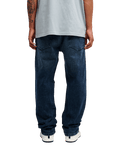 The Quiksilver Mens Regular Denim Jeans in Blue Black Used