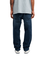The Quiksilver Mens Regular Denim Jeans in Blue Black Used