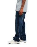 The Quiksilver Mens Regular Denim Jeans in Blue Black Used