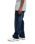 The Quiksilver Mens Regular Denim Jeans in Blue Black Used