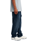 The Quiksilver Mens Regular Denim Jeans in Blue Black Used
