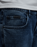The Quiksilver Mens Regular Denim Jeans in Blue Black Used