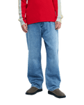 The Quiksilver Mens Baggy Denim Jeans in Stone Used