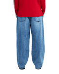 The Quiksilver Mens Baggy Denim Jeans in Stone Used