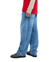 The Quiksilver Mens Baggy Denim Jeans in Stone Used