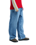 The Quiksilver Mens Baggy Denim Jeans in Stone Used