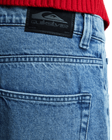The Quiksilver Mens Baggy Denim Jeans in Stone Used