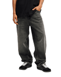 The Quiksilver Mens Relaxed Denim Jeans in Black Black Dirty