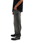 The Quiksilver Mens Relaxed Denim Jeans in Black Black Dirty