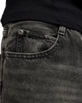 The Quiksilver Mens Relaxed Denim Jeans in Black Black Dirty