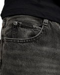 The Quiksilver Mens Relaxed Denim Jeans in Black Black Dirty