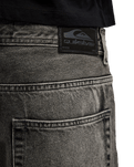 The Quiksilver Mens Relaxed Denim Jeans in Black Black Dirty