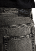 The Quiksilver Mens Relaxed Denim Jeans in Black Black Dirty