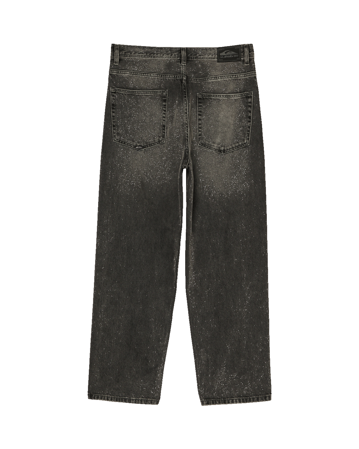The Quiksilver Mens Relaxed Denim Jeans in Black Black Dirty