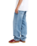 The Quiksilver Mens Relaxed Denim Jeans in Double Stone Used