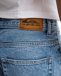 The Quiksilver Mens Relaxed Denim Jeans in Double Stone Used