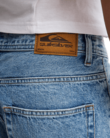 The Quiksilver Mens Relaxed Denim Jeans in Double Stone Used